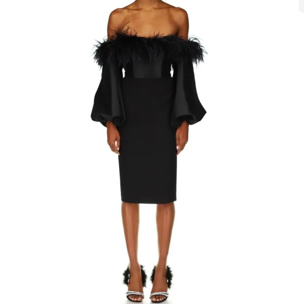 Badgley Mishka feather dress 2